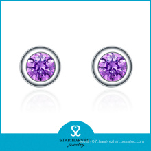 Wholesale Natural Amethyst Stud Earrings